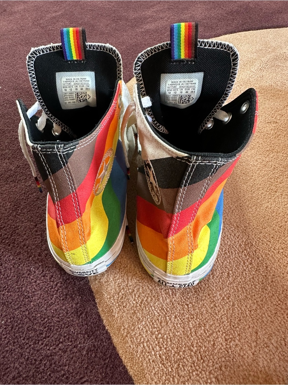 Converse Kids Rainbow Stripe High-Top Sneakers